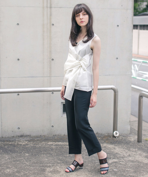 STUDIOUS（ステュディオス）の「【STUDIOUS】スノーデンストレートパンツ（スラックス・レディース・ブラック/マルチ・1/0）」の12枚目の写真