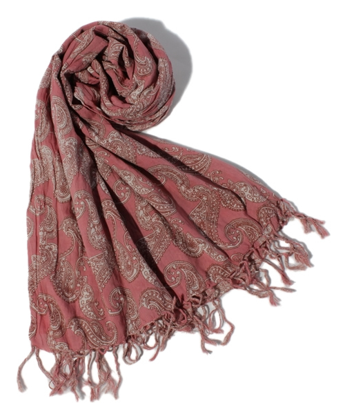 coen（コーエン）の「【InRed掲載】ペイズリー柄プリント大判ストール（ストール/ショール・レディース・ピンク/コバルトブルー・フリー）」の2枚目の写真