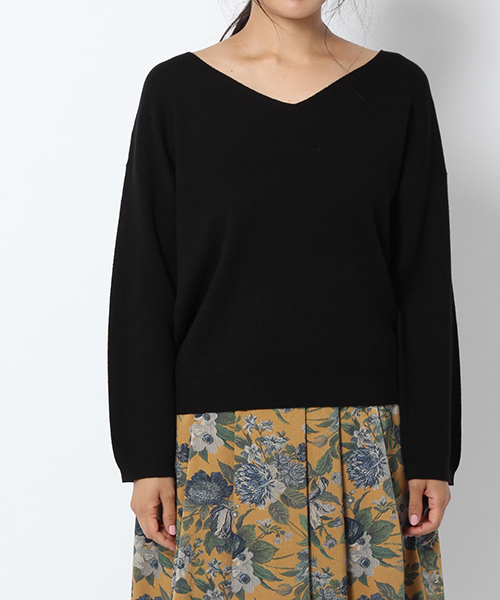 laboratory work（ラボラトリーワーク）の「【大人気】ミラノリブVニット（ニット/セーター・レディース・ピンク/ブルー/杢グレー/ブラック・MEDIUM）」の2枚目の写真