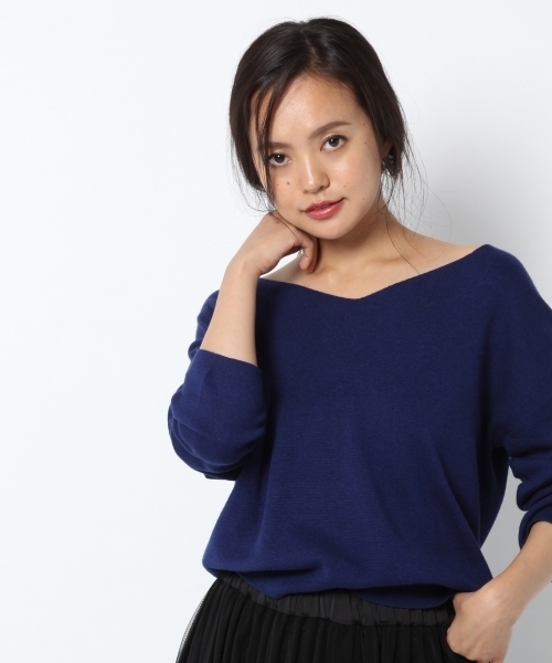 laboratory work（ラボラトリーワーク）の「【大人気】ミラノリブVニット（ニット/セーター・レディース・ピンク/ブルー/杢グレー/ブラック・MEDIUM）」の18枚目の写真