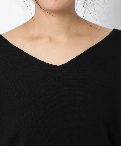 laboratory work（ラボラトリーワーク）の「【大人気】ミラノリブVニット（ニット/セーター・レディース・ピンク/ブルー/杢グレー/ブラック・MEDIUM）」の17枚目の写真