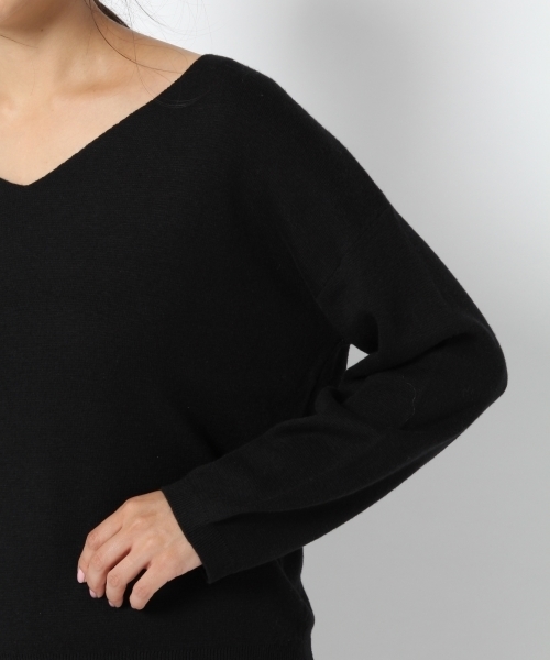 laboratory work（ラボラトリーワーク）の「【大人気】ミラノリブVニット（ニット/セーター・レディース・ピンク/ブルー/杢グレー/ブラック・MEDIUM）」の21枚目の写真