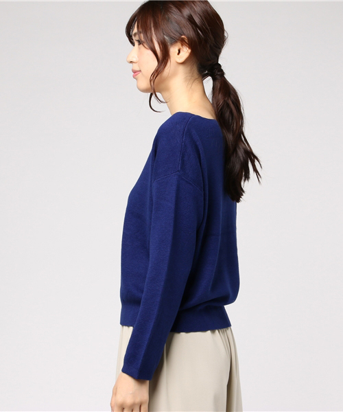 laboratory work（ラボラトリーワーク）の「【大人気】ミラノリブVニット（ニット/セーター・レディース・ピンク/ブルー/杢グレー/ブラック・MEDIUM）」の6枚目の写真