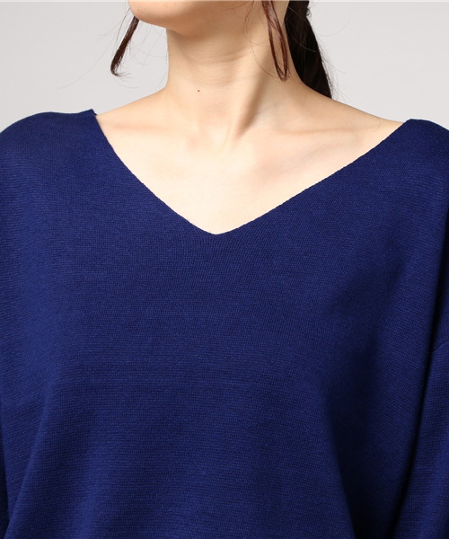 laboratory work（ラボラトリーワーク）の「【大人気】ミラノリブVニット（ニット/セーター・レディース・ピンク/ブルー/杢グレー/ブラック・MEDIUM）」の8枚目の写真