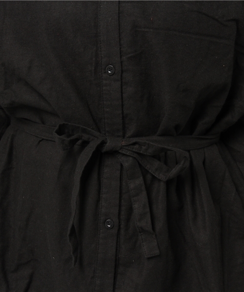 MERLOT（メルロー）の「ウエストベルトバンドカラーシャツワンピース1234（シャツワンピース・レディース・ベージュ/グリーン/レッド/キャメル/ブラック・FREE）」の8枚目の写真