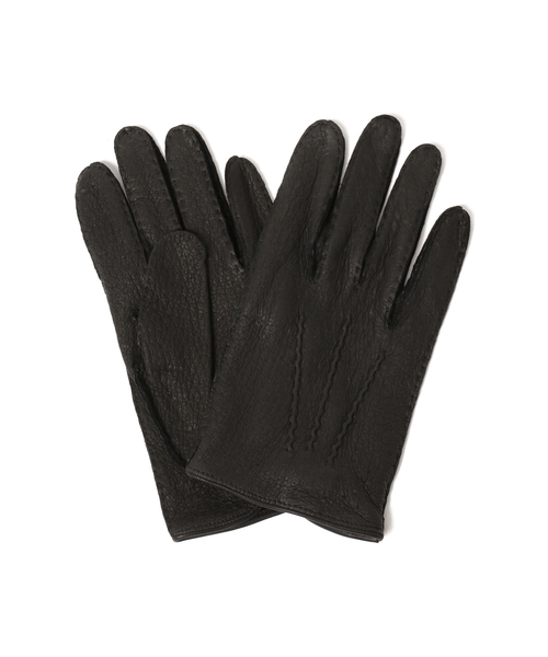 DENTS（デンツ）の「DENTS / アンライニング ペッカリーレザー グローブ（手袋・メンズ・ブラック/ブラウン/ライトブラウン・7inch/7.5inch/8inch）」の2枚目の写真