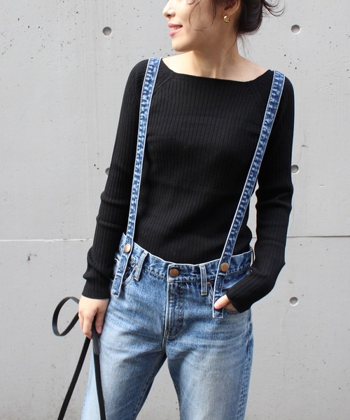 Spick & Span（スピックアンドスパン）の「WASHABLE WOOL RIBプルオーバー◆（ニット/セーター・レディース・ブラック/レッド/アイボリー/マスタード・FREE）」の3枚目の写真