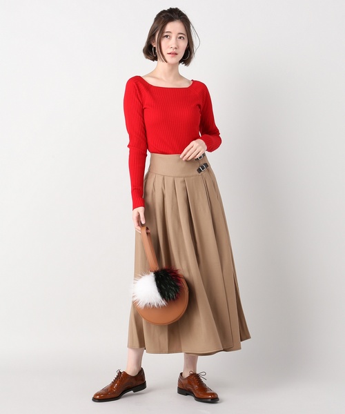 Spick & Span（スピックアンドスパン）の「WASHABLE WOOL RIBプルオーバー◆（ニット/セーター・レディース・ブラック/レッド/アイボリー/マスタード・FREE）」の12枚目の写真