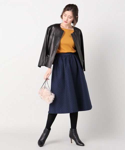 Spick & Span（スピックアンドスパン）の「WASHABLE WOOL RIBプルオーバー◆（ニット/セーター・レディース・ブラック/レッド/アイボリー/マスタード・FREE）」の5枚目の写真