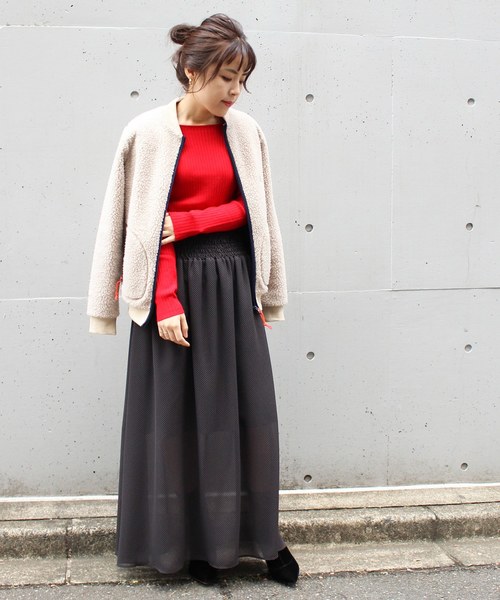 Spick & Span（スピックアンドスパン）の「WASHABLE WOOL RIBプルオーバー◆（ニット/セーター・レディース・ブラック/レッド/アイボリー/マスタード・FREE）」の21枚目の写真