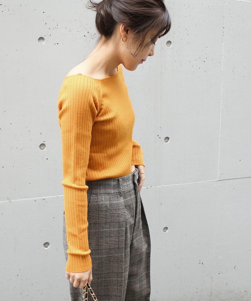 Spick & Span（スピックアンドスパン）の「WASHABLE WOOL RIBプルオーバー◆（ニット/セーター・レディース・ブラック/レッド/アイボリー/マスタード・FREE）」の11枚目の写真