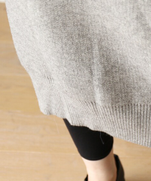 cawaii(カワイイ)の「目を惹く袖元。 リュクスなファーのニットワンピース(ワンピース・レディース・グレー・FREE)」の17枚目の写真