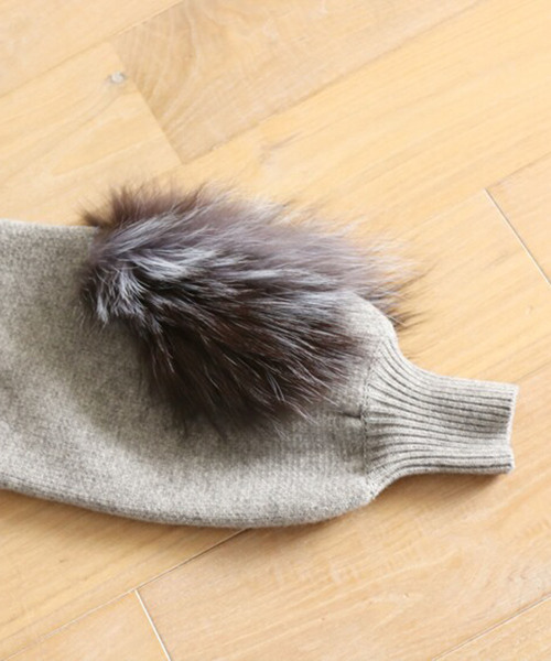 cawaii(カワイイ)の「目を惹く袖元。 リュクスなファーのニットワンピース(ワンピース・レディース・グレー・FREE)」の22枚目の写真