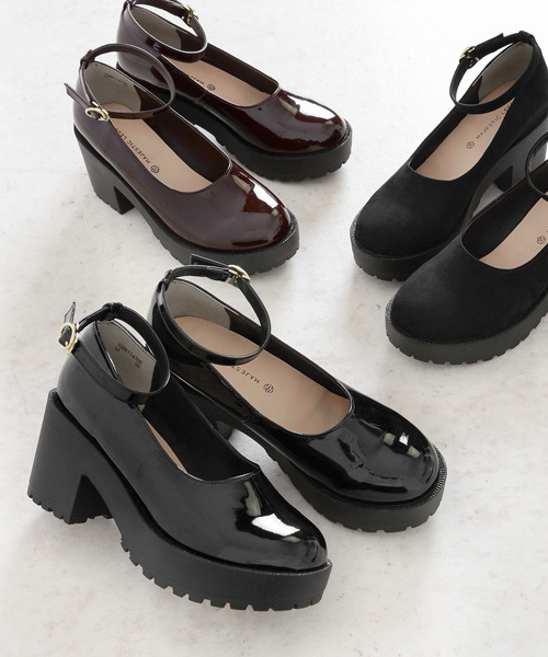 MAJESTIC LEGON（マジェスティックレゴン）の「ボリュームヒールパンプス（パンプス・レディース・ブラウン系その他/ブラック系その他/ブラック・LARGE/MEDIUM/SMALL）」の2枚目の写真