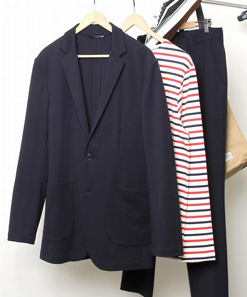 coen（コーエン）の「(セットアップ企画)ポンチテーラードジャケット（テーラードジャケット・メンズ・ダークグレー/ネイビー・MEDIUM/LARGE/X-LARGE/SMALL）」の2枚目の写真