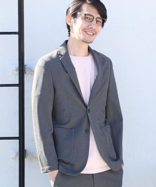 coen（コーエン）の「(セットアップ企画)ポンチテーラードジャケット（テーラードジャケット・メンズ・ダークグレー/ネイビー・MEDIUM/LARGE/X-LARGE/SMALL）」の3枚目の写真