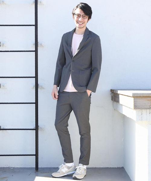 coen（コーエン）の「(セットアップ企画)ポンチテーラードジャケット（テーラードジャケット・メンズ・ダークグレー/ネイビー・MEDIUM/LARGE/X-LARGE/SMALL）」の4枚目の写真