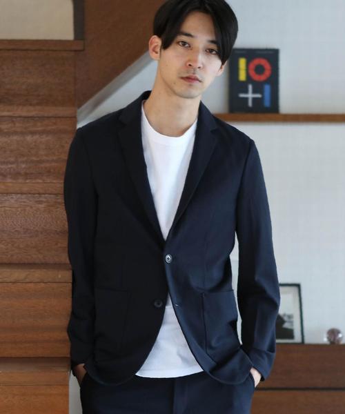 coen（コーエン）の「(セットアップ企画)ポンチテーラードジャケット（テーラードジャケット・メンズ・ダークグレー/ネイビー・MEDIUM/LARGE/X-LARGE/SMALL）」の6枚目の写真