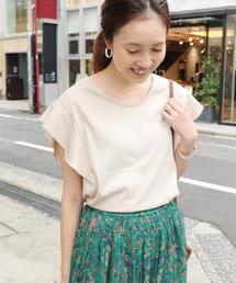 ナノシアフリルスリーブTシャツ◆