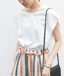 SLOBE IENA | ナノシアフリルスリーブTシャツ◆(Tシャツ/カットソー)