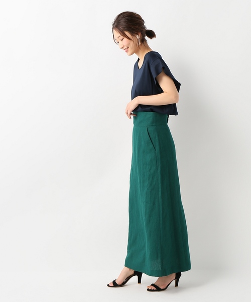 SLOBE IENA（スローブイエナ）の「ナノシアフリルスリーブTシャツ◆（Tシャツ/カットソー・レディース・ホワイト/ベージュ/ネイビー/イエロー/グリーン・FREE）」の12枚目の写真