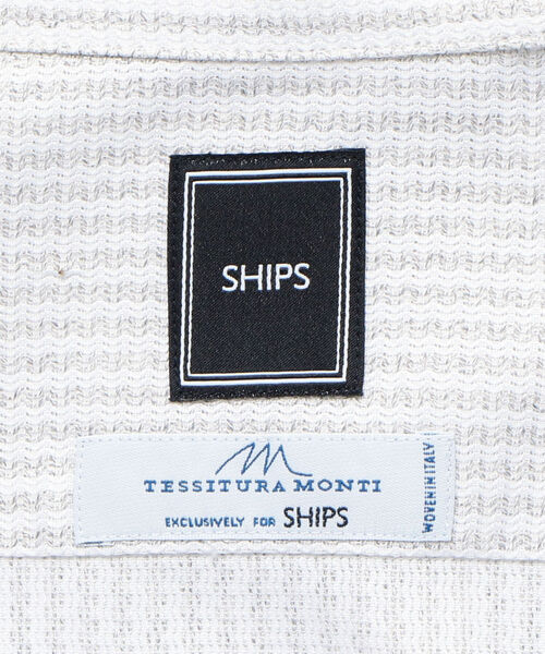 SHIPS(シップス)の「SD: 【MONTI社製生地】カラミ ストライプ ワンピースカラー シャツ(ライトブルー)(シャツ/ブラウス・メンズ・ライトブルー・38/39/40/37)」の3枚目の写真