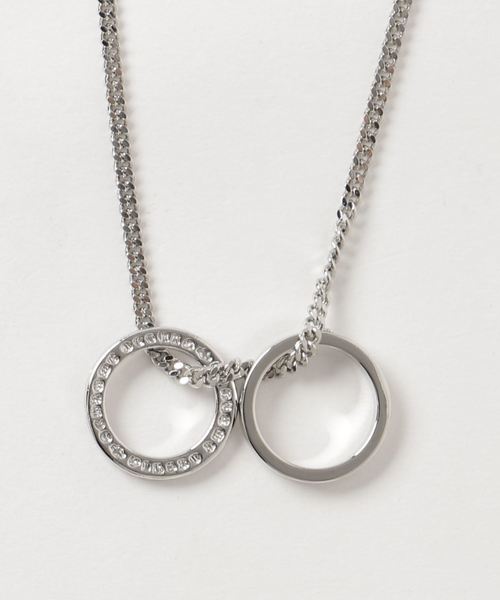 Confirm（コンファーム）の「Confirm / コンファーム 2リングチェーンネックレス（ネックレス・メンズ・グレー・FREE）」の4枚目の写真