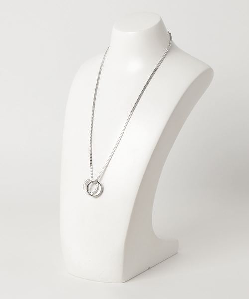Confirm（コンファーム）の「Confirm / コンファーム 2リングチェーンネックレス（ネックレス・メンズ・グレー・FREE）」の3枚目の写真