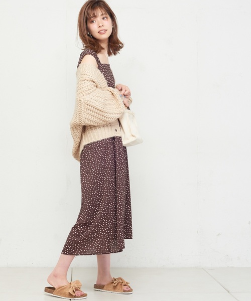 natural couture（ナチュラルクチュール）の「棒針風ショートカーディガン（カーディガン/ボレロ・レディース・アイボリー/ライトベージュ/ミント/ラベンダー/ピンクベージュ・FREE）」の11枚目の写真