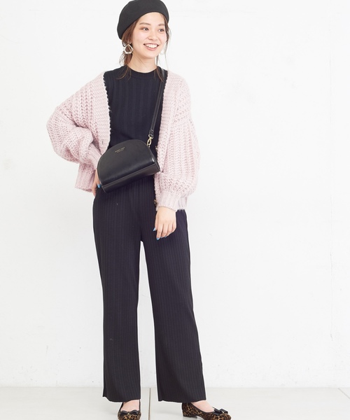 natural couture（ナチュラルクチュール）の「棒針風ショートカーディガン（カーディガン/ボレロ・レディース・アイボリー/ライトベージュ/ミント/ラベンダー/ピンクベージュ・FREE）」の21枚目の写真