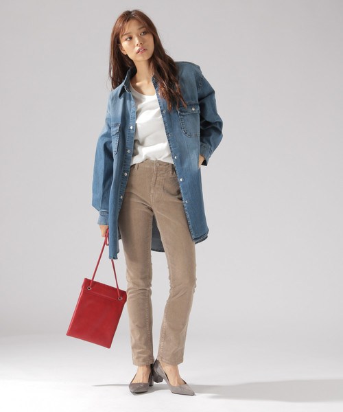BAYFLOW(ベイフロー)の「コーデュロイスリムストレート(その他パンツ・レディース・ベージュ/オフホワイト/カーキ/チャコール・SMALL/MEDIUM/X-SMALL)」の8枚目の写真