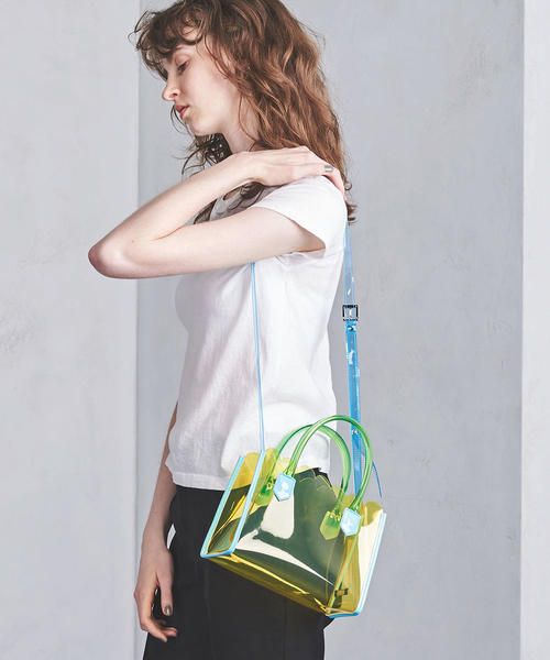 LUDLOW（ラドロー）の「＜LUDLOW（ラドロー）＞PVC 2WAY バッグ -united LOVE project 2019①（ショルダーバッグ・レディース・イエロー/ブラウン・FREE）」の2枚目の写真