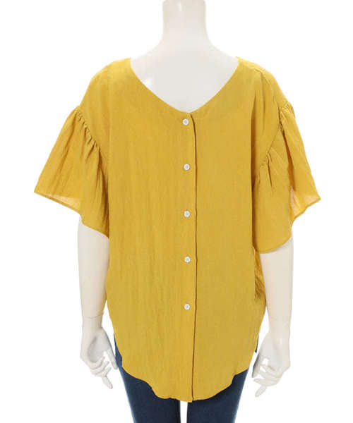 fifth(フィフス)の「バックボタンフレアスリーブブラウス(シャツ/ブラウス・レディース・ホワイト/ブラック/イエロー・MEDIUM)」の4枚目の写真