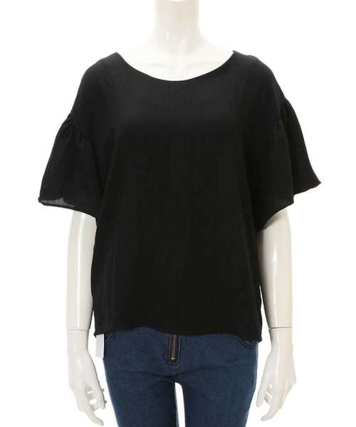 fifth(フィフス)の「バックボタンフレアスリーブブラウス(シャツ/ブラウス・レディース・ホワイト/ブラック/イエロー・MEDIUM)」の5枚目の写真