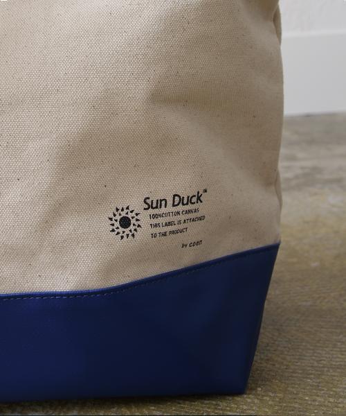 coen（コーエン）の「SUN DUCK（サンダック）2WAYキャンバストートバッグ（トートバッグ・メンズ・ホワイト/ネイビー・FREE）」の13枚目の写真