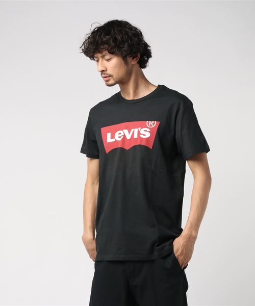 Levi's（リーバイス）の「Levi's/リーバイス バットウイングロゴ Tシャツ（Tシャツ/カットソー・メンズ・ネイビー/ホワイト/ブラック/グレー・L/S/M）」の8枚目の写真