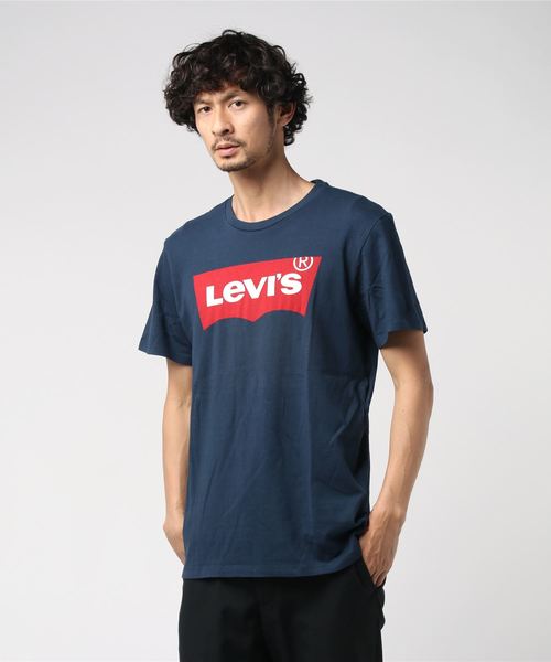 Levi's（リーバイス）の「Levi's/リーバイス バットウイングロゴ Tシャツ（Tシャツ/カットソー・メンズ・ネイビー/ホワイト/ブラック/グレー・L/S/M）」の9枚目の写真