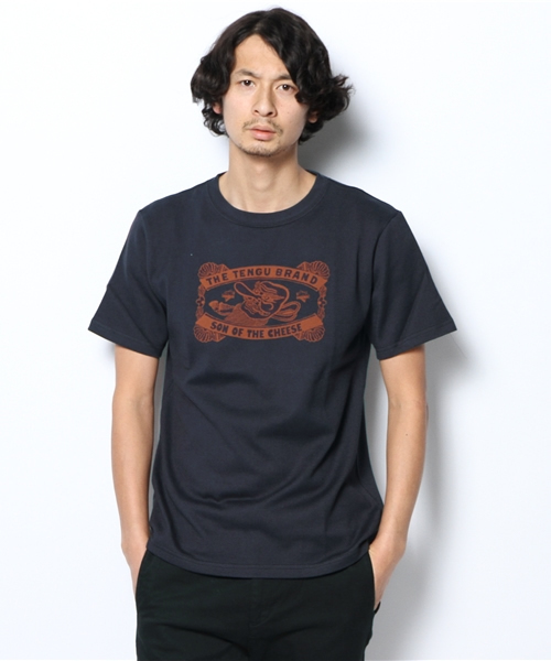 Free Peddler Market(フリーペドラーマーケット)の「【SON OF THE CHEESE】OTUMAMI TEE(Tシャツ/カットソー・メンズ・ネイビー/グレー・SMALL/MEDIUM)」の1枚目の写真
