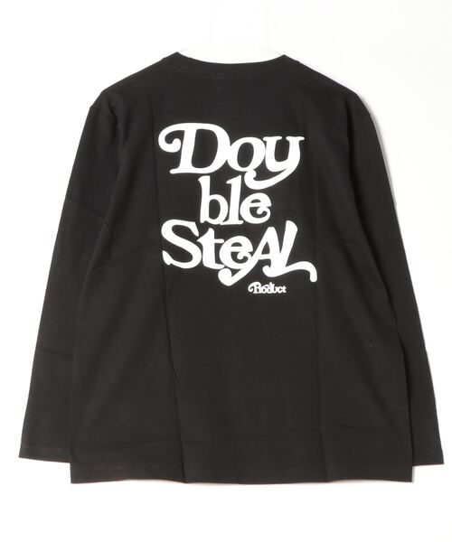 DOUBLE STEAL(ダブルスティール)の「Delivery Font 長袖Tシャツ(Tシャツ/カットソー・メンズ・ピンク/ホワイト×レッド/ブラック×ホワイト/ブラック×レッド/ホワイト×ブラック・MEDIUM/LARGE/X-LARGE/XX-LARGE)」の7枚目の写真