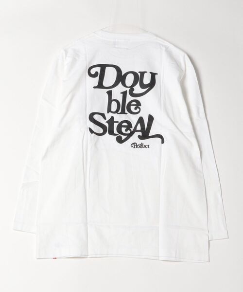 DOUBLE STEAL(ダブルスティール)の「Delivery Font 長袖Tシャツ(Tシャツ/カットソー・メンズ・ピンク/ホワイト×レッド/ブラック×ホワイト/ブラック×レッド/ホワイト×ブラック・MEDIUM/LARGE/X-LARGE/XX-LARGE)」の8枚目の写真