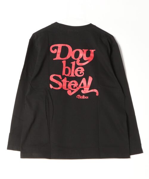 DOUBLE STEAL(ダブルスティール)の「Delivery Font 長袖Tシャツ(Tシャツ/カットソー・メンズ・ピンク/ホワイト×レッド/ブラック×ホワイト/ブラック×レッド/ホワイト×ブラック・MEDIUM/LARGE/X-LARGE/XX-LARGE)」の11枚目の写真