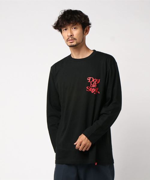 DOUBLE STEAL(ダブルスティール)の「Delivery Font 長袖Tシャツ(Tシャツ/カットソー・メンズ・ピンク/ホワイト×レッド/ブラック×ホワイト/ブラック×レッド/ホワイト×ブラック・MEDIUM/LARGE/X-LARGE/XX-LARGE)」の19枚目の写真