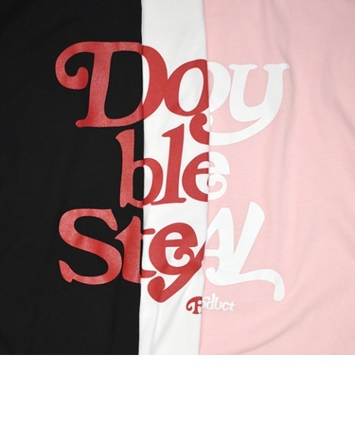 DOUBLE STEAL(ダブルスティール)の「Delivery Font 長袖Tシャツ(Tシャツ/カットソー・メンズ・ピンク/ホワイト×レッド/ブラック×ホワイト/ブラック×レッド/ホワイト×ブラック・MEDIUM/LARGE/X-LARGE/XX-LARGE)」の14枚目の写真