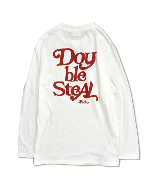 DOUBLE STEAL(ダブルスティール)の「Delivery Font 長袖Tシャツ(Tシャツ/カットソー・メンズ・ピンク/ホワイト×レッド/ブラック×ホワイト/ブラック×レッド/ホワイト×ブラック・MEDIUM/LARGE/X-LARGE/XX-LARGE)」の22枚目の写真