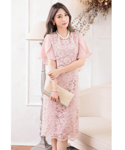 【Reformation】Florentina デニム ミディドレス ワンピース Cinq à Sept - エスター・デニム・プリーツ・ミディ・ドレス を