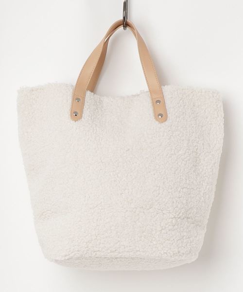 coca（coca）（コカ）の「もこもこシープボアトートバッグ（トートバッグ・レディース・アイボリー/ベージュ/ダークベージュ・ONE SIZE）」の16枚目の写真