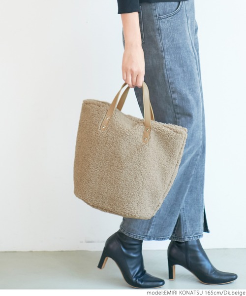 coca（coca）（コカ）の「もこもこシープボアトートバッグ（トートバッグ・レディース・アイボリー/ベージュ/ダークベージュ・ONE SIZE）」の22枚目の写真