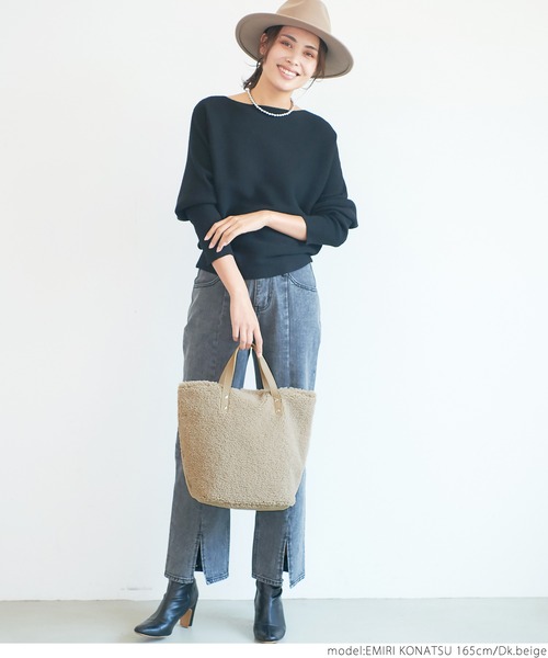 coca（coca）（コカ）の「もこもこシープボアトートバッグ（トートバッグ・レディース・アイボリー/ベージュ/ダークベージュ・ONE SIZE）」の19枚目の写真