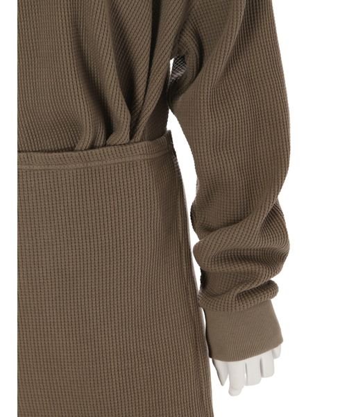 Ungrid(アングリッド)の「ワッフルレイヤードデザインワンピース(ワンピース・レディース・オフホワイト/カーキ・FREE)」の14枚目の写真