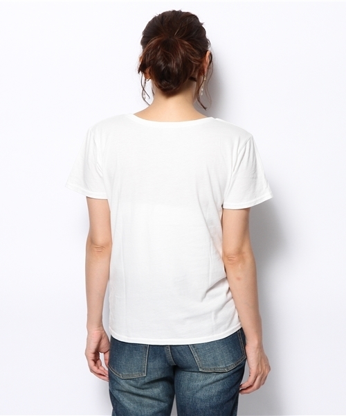 green label relaxing（グリーンレーベルリラクシング）の「GC C LOGO S/S Tシャツ ◆（Tシャツ/カットソー・レディース・ホワイト/ネイビー・フリー）」の7枚目の写真